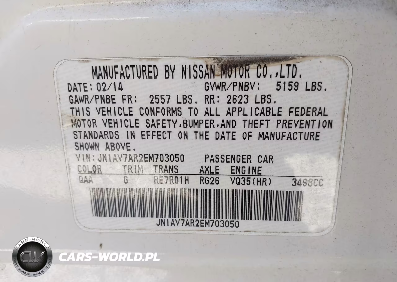 2014 Infiniti Q50 Hybrid Sport VIN:JN1AV7AR2EM703050 - 9