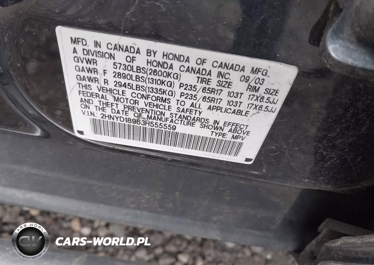 2003 Acura Mdx VIN:2HNYD18963H555559 - 9