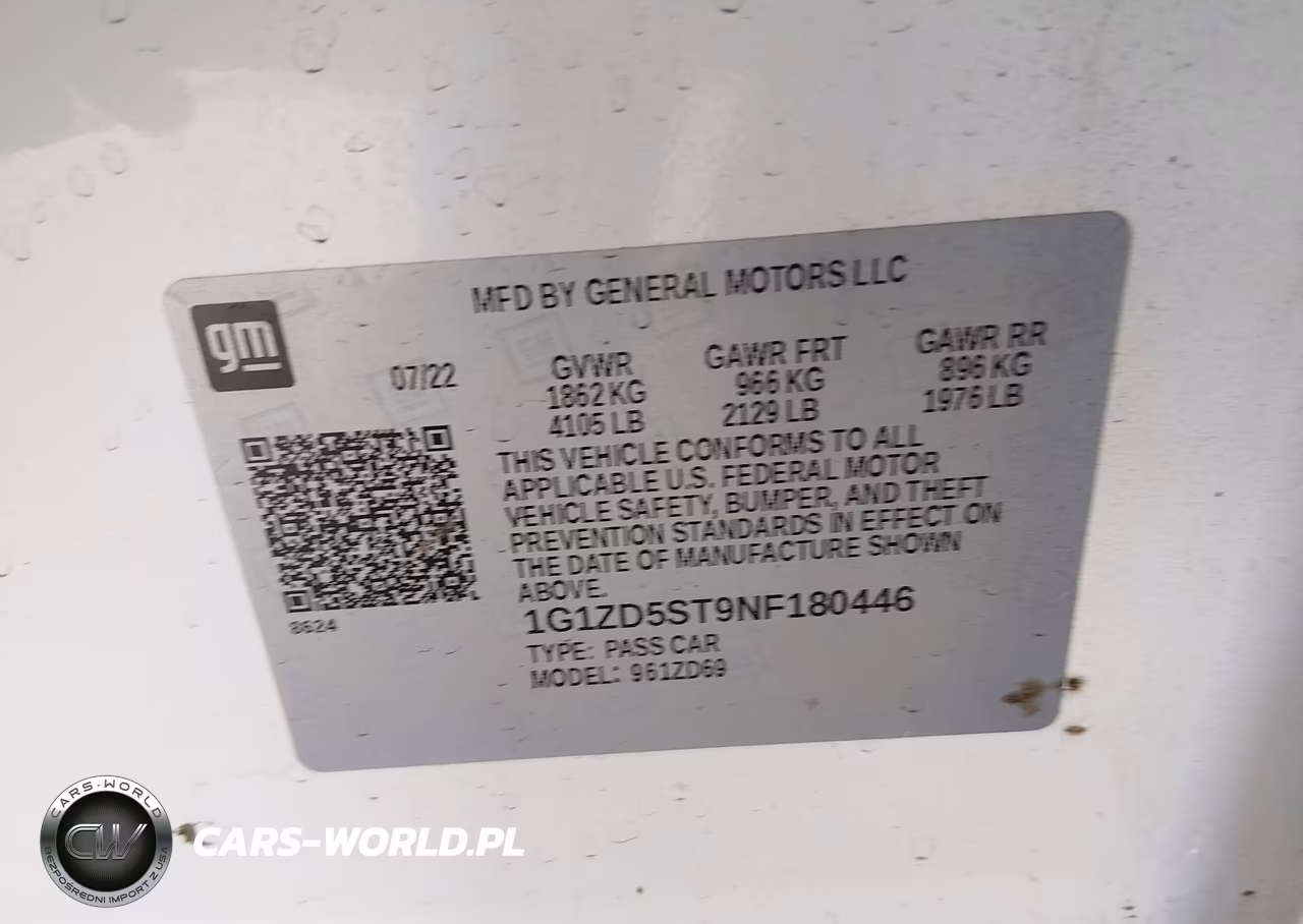 2022 Chevrolet Malibu Fwd Lt VIN:1G1ZD5ST9NF180446 - 9