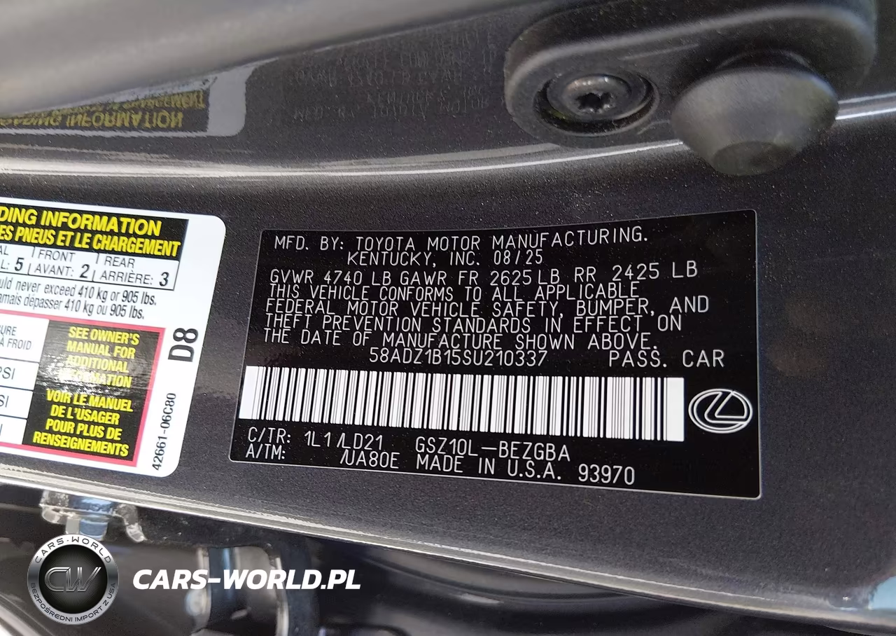 2025 Lexus Es 350 VIN:58ADZ1B15SU210337 - 9