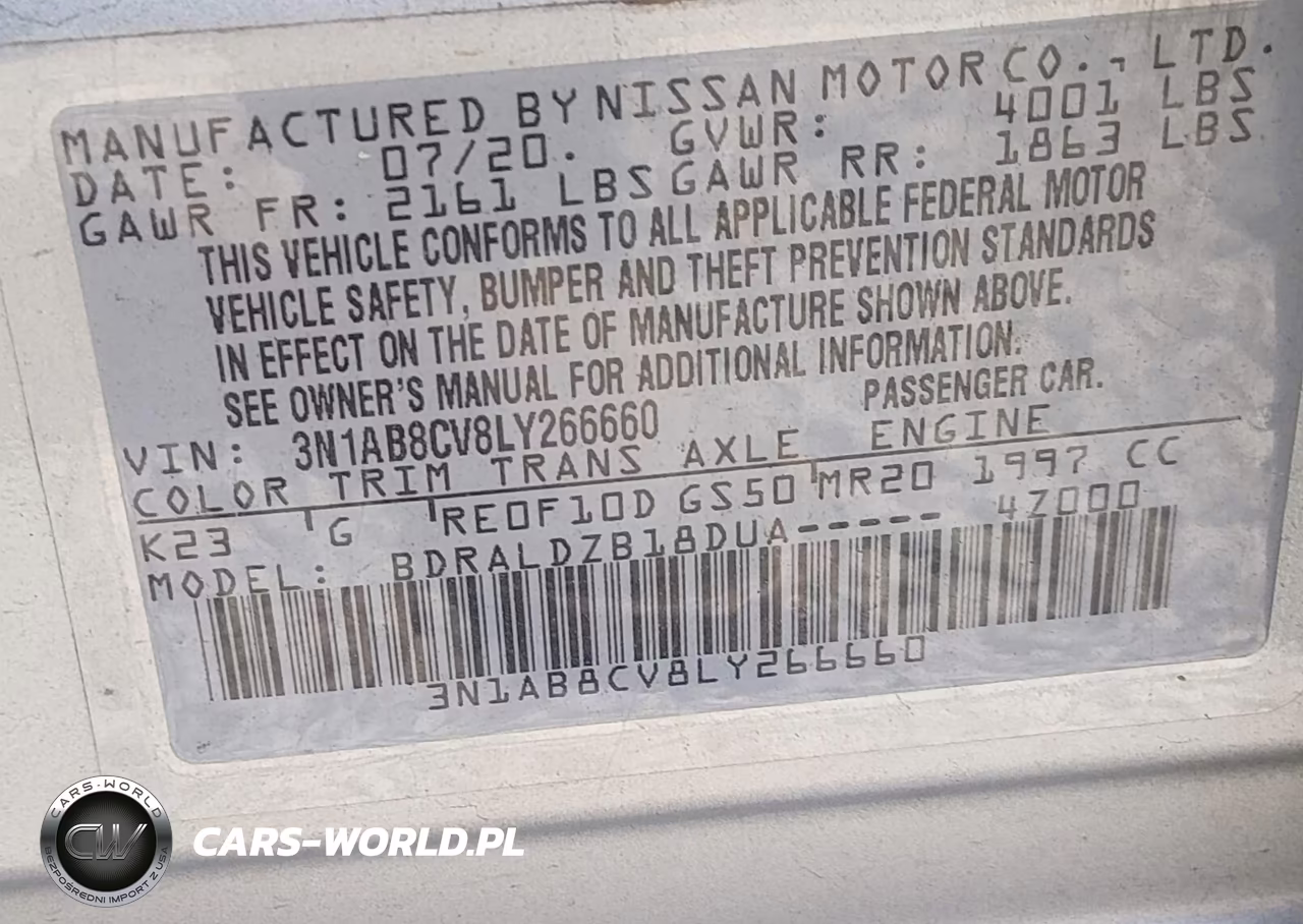 2020 Nissan Sentra Sv Xtronic Cvt VIN:3N1AB8CV8LY266660 - 9