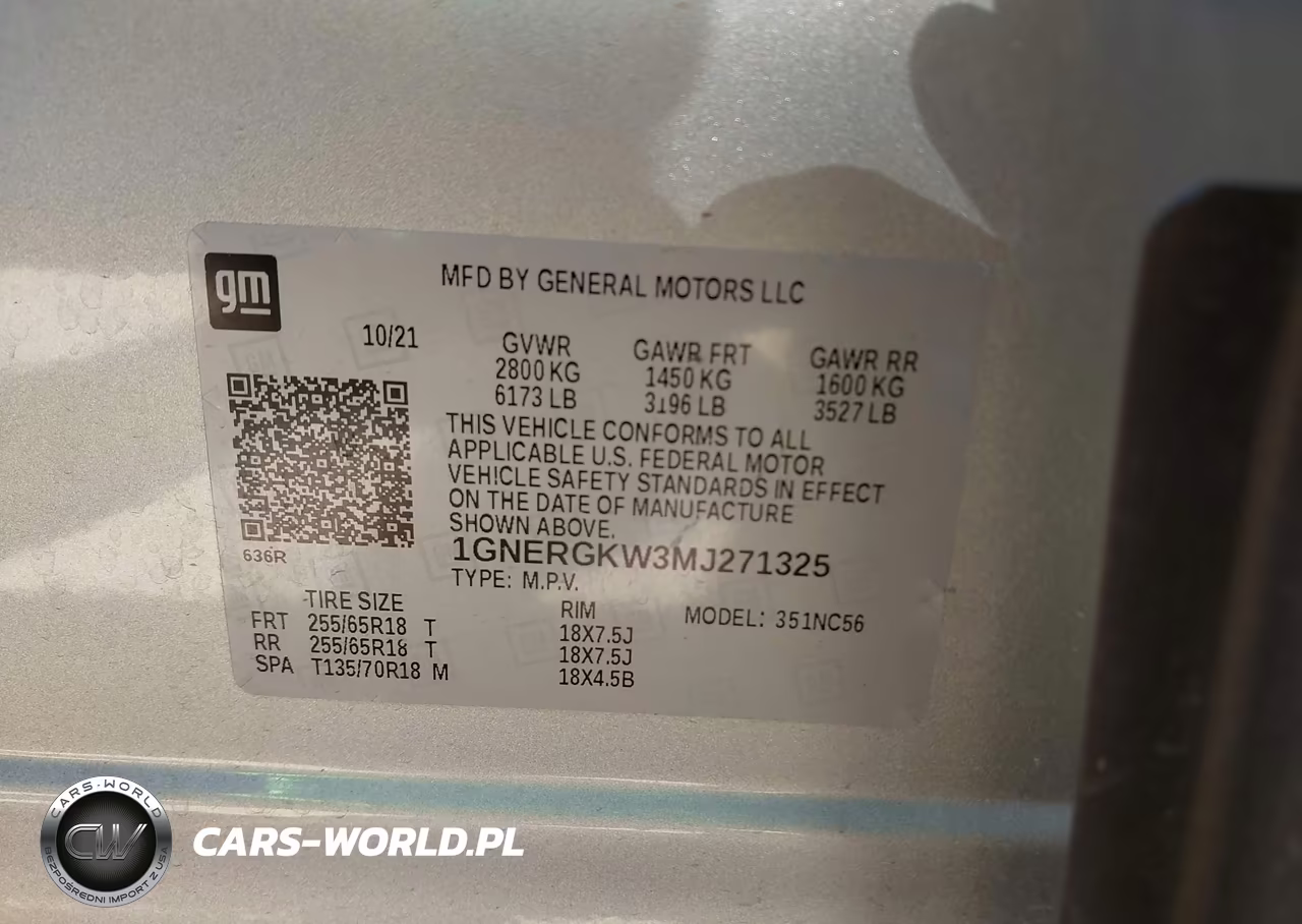 2021 Chevrolet Traverse Fwd Lt Cloth VIN:1GNERGKW3MJ271325 - 9