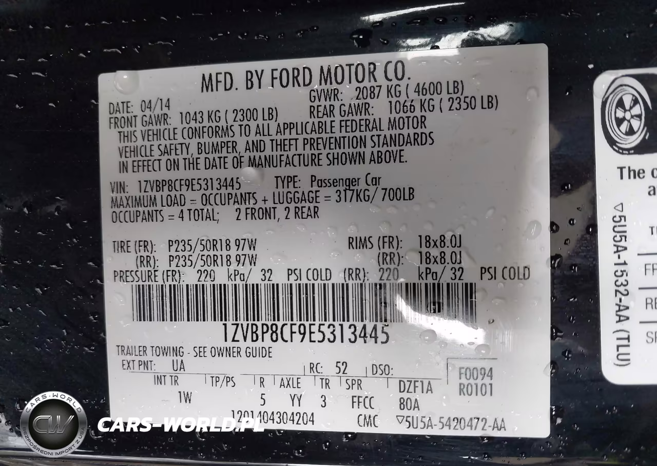 2014 Ford Mustang Gt VIN:1ZVBP8CF9E5313445 - 9