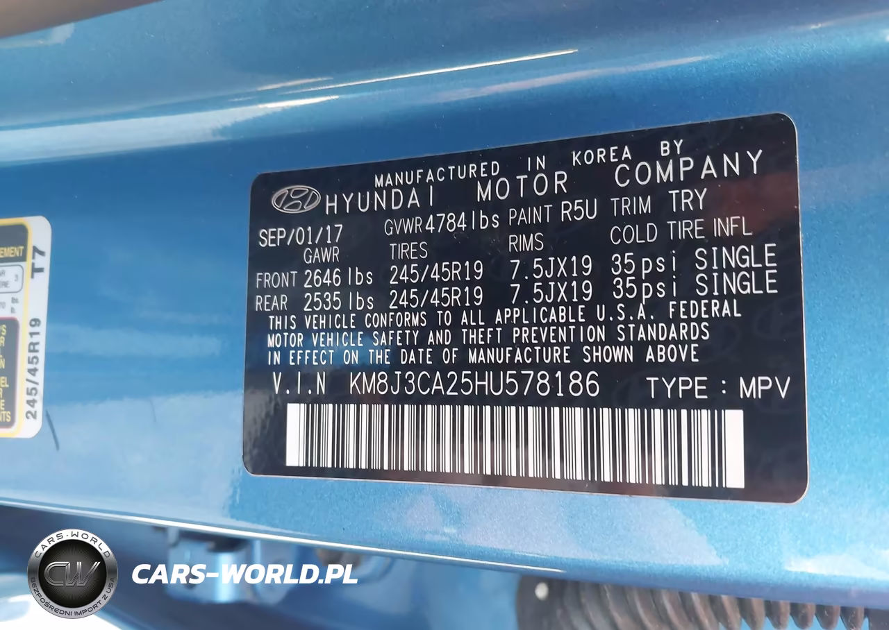 2017 Hyundai Tucson Limited VIN:KM8J3CA25HU578186 - 9