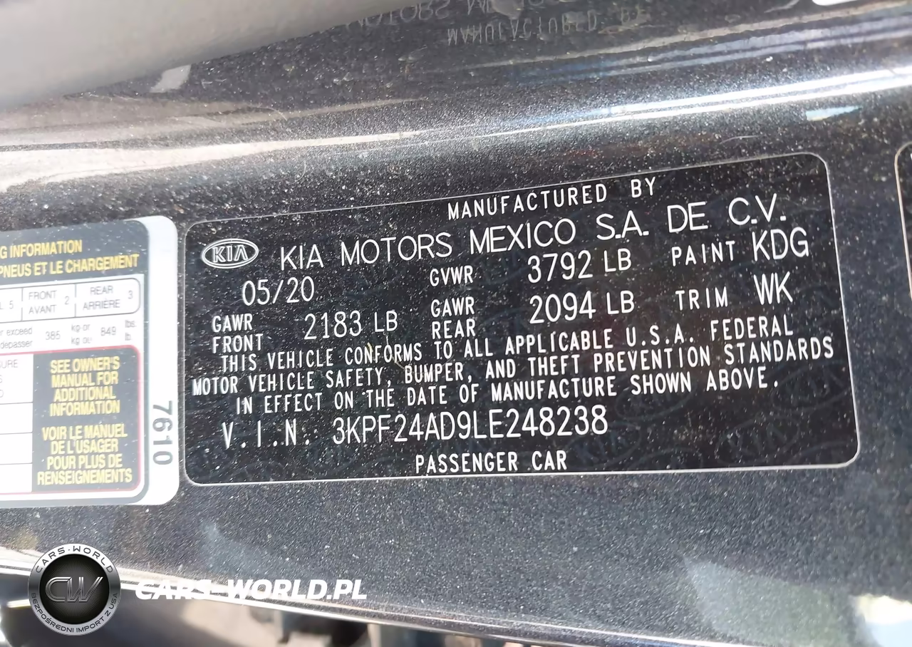 2020 Kia Forte Lxs VIN:3KPF24AD9LE248238 - 9
