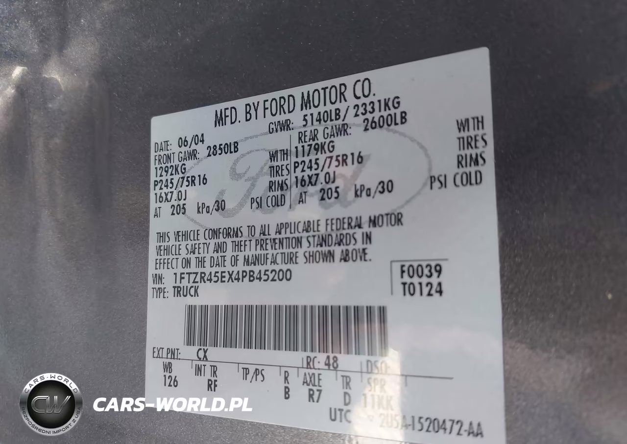 2004 Ford Ranger Edge-Tremor-Xlt VIN:1FTZR45EX4PB45200 - 9