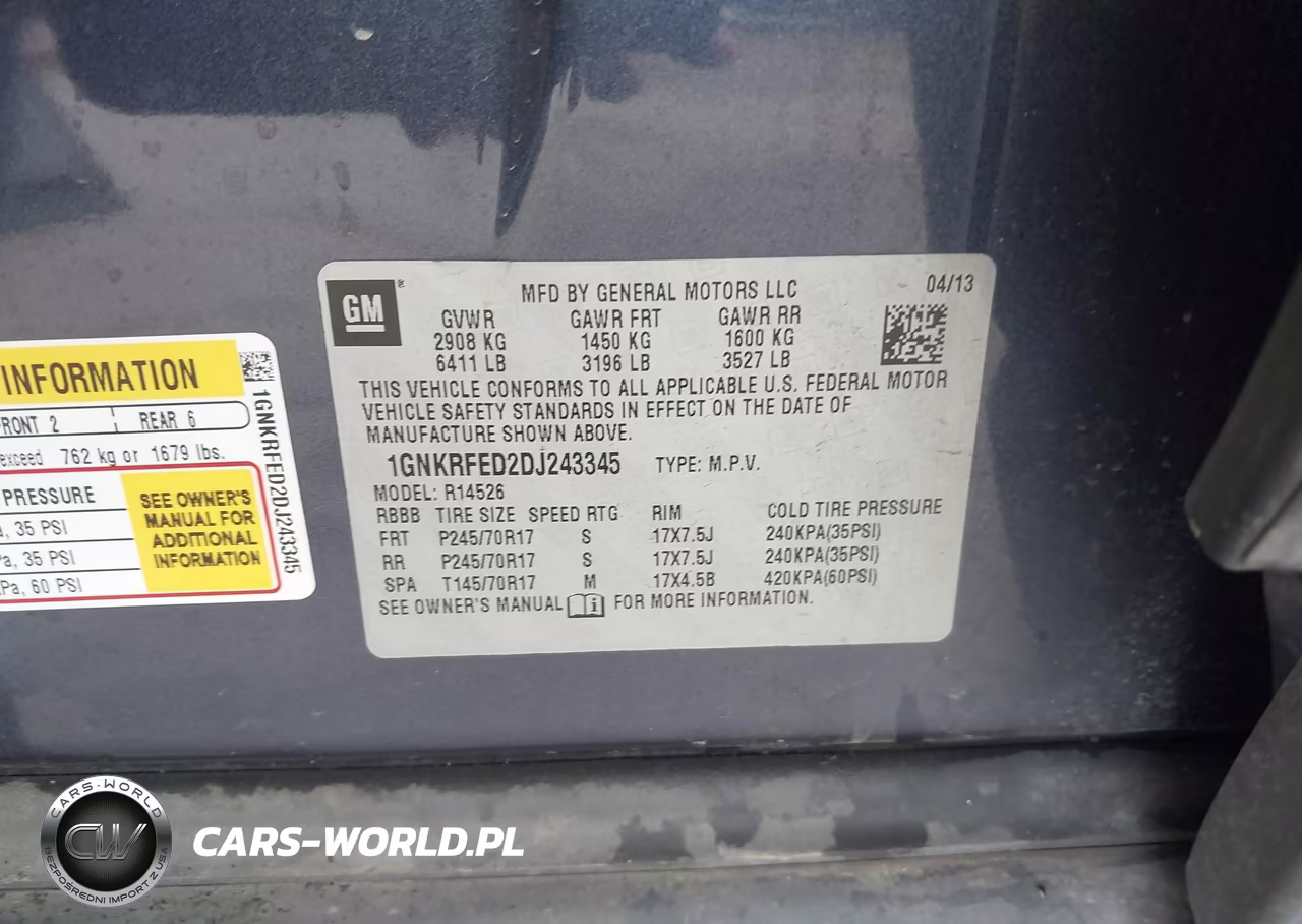 2013 Chevrolet Traverse Ls VIN:1GNKRFED2DJ243345 - 9