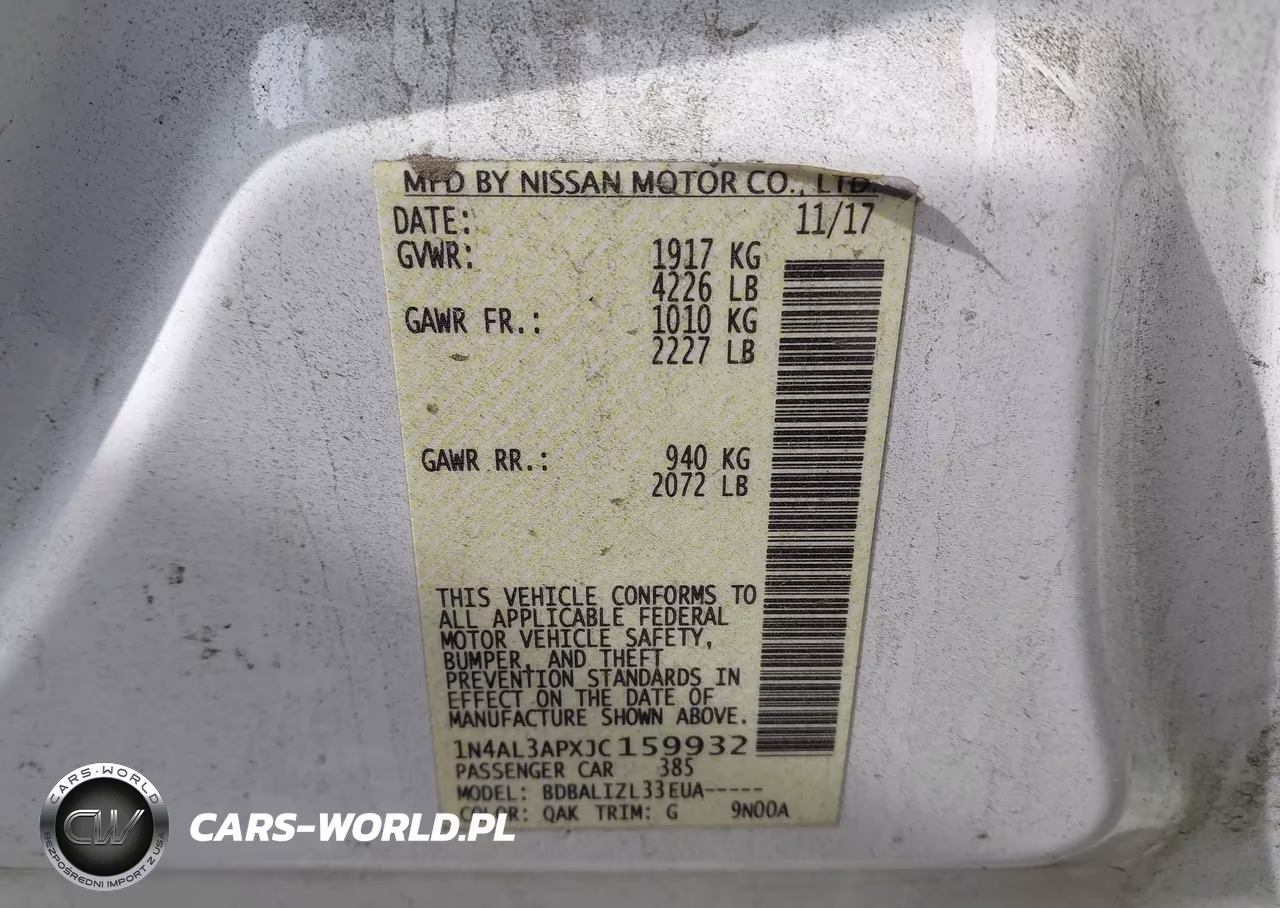 2018 Nissan Altima 2.5 Sv VIN:1N4AL3APXJC159932 - 9