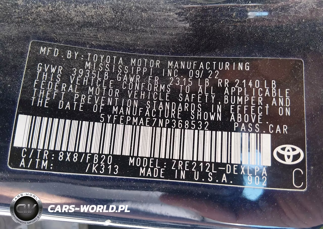 2022 Toyota Corolla Le VIN:5YFEPMAE7NP368532 - 9