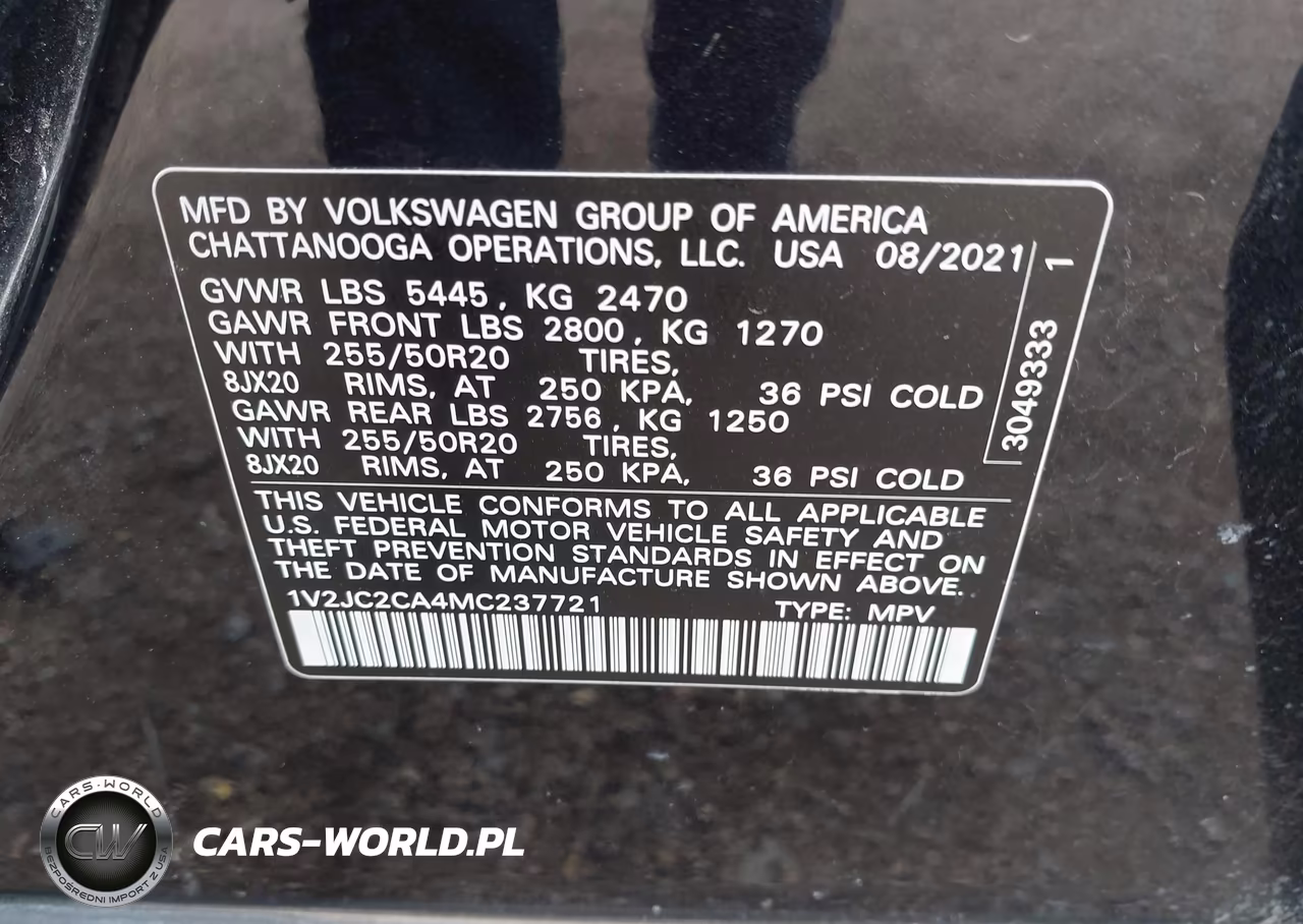2021 Volkswagen Atlas Cross Sport 2.0T Se W-Technology VIN:1V2JC2CA4MC237721 - 9