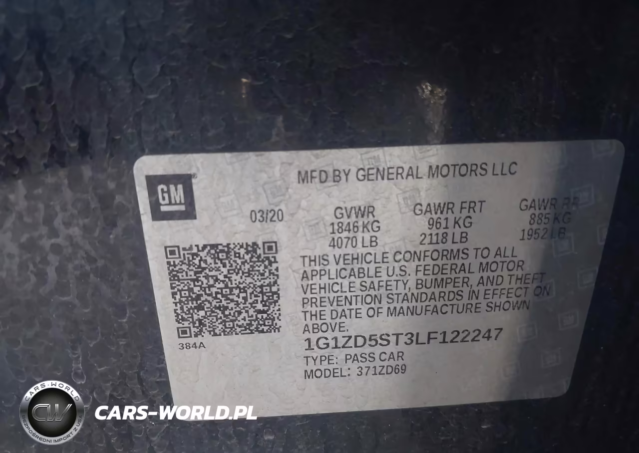 2020 Chevrolet Malibu Fwd Lt VIN:1G1ZD5ST3LF122247 - 9