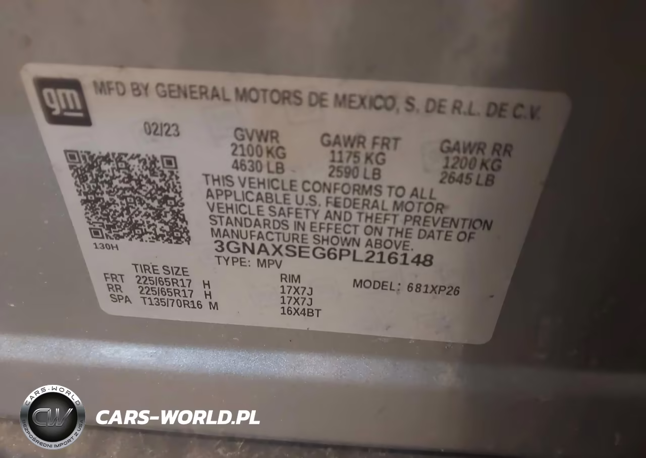 2023 Chevrolet Equinox Awd Ls VIN:3GNAXSEG6PL216148 - 9