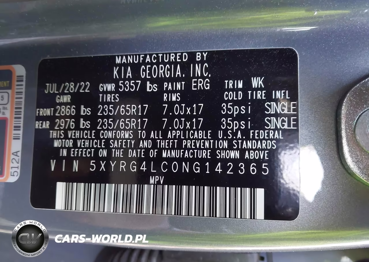 2022 Kia Sorento Lx VIN:5XYRG4LC0NG142365 - 9