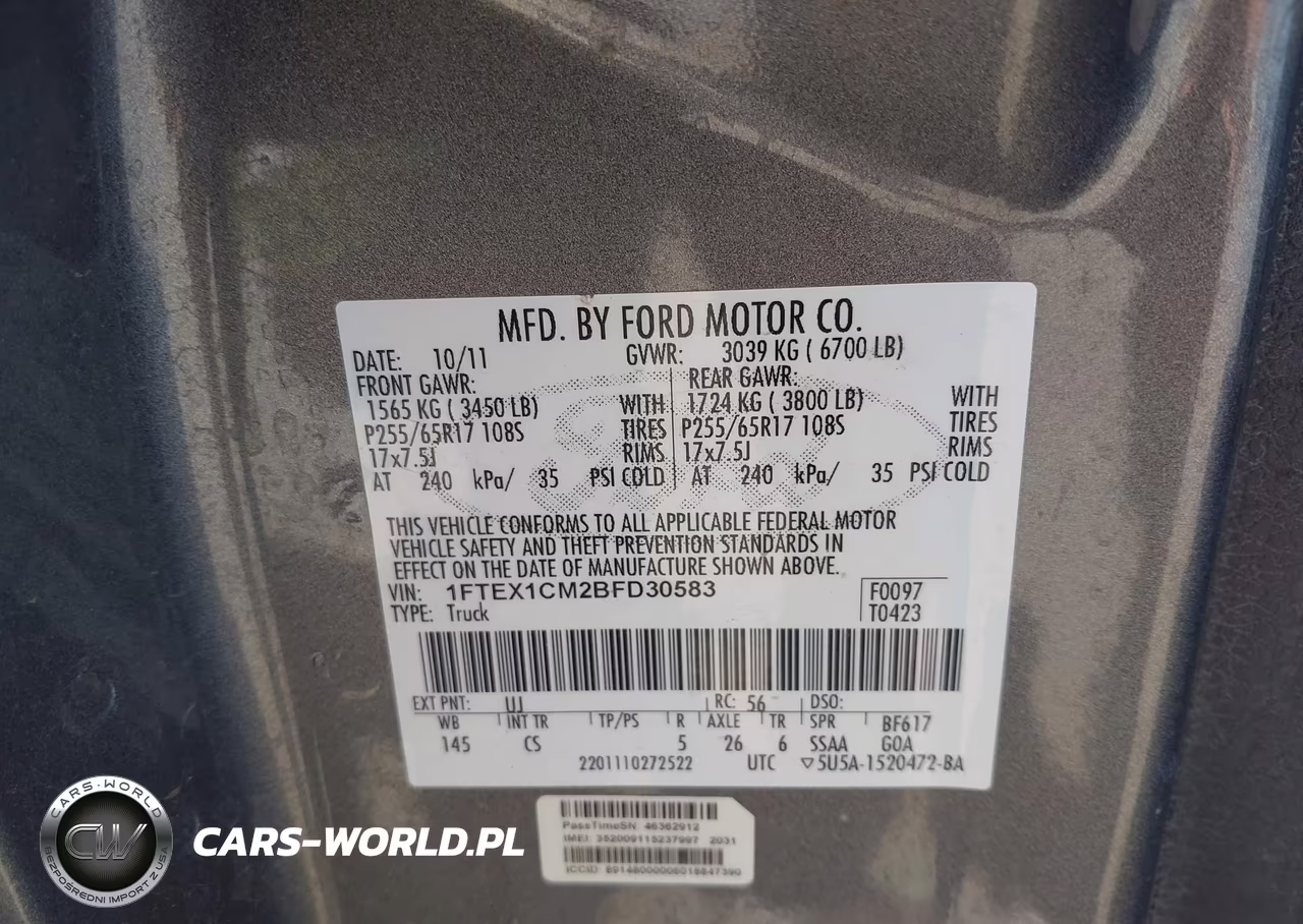 2011 Ford F-150 Xl VIN:1FTEX1CM2BFD30583 - 9