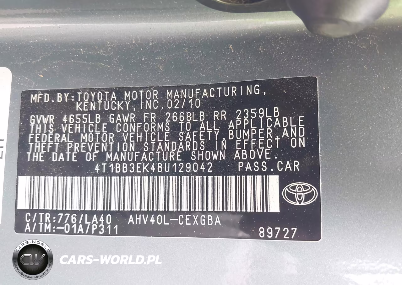 2011 Toyota Camry Hybrid VIN:4T1BB3EK4BU129042 - 9
