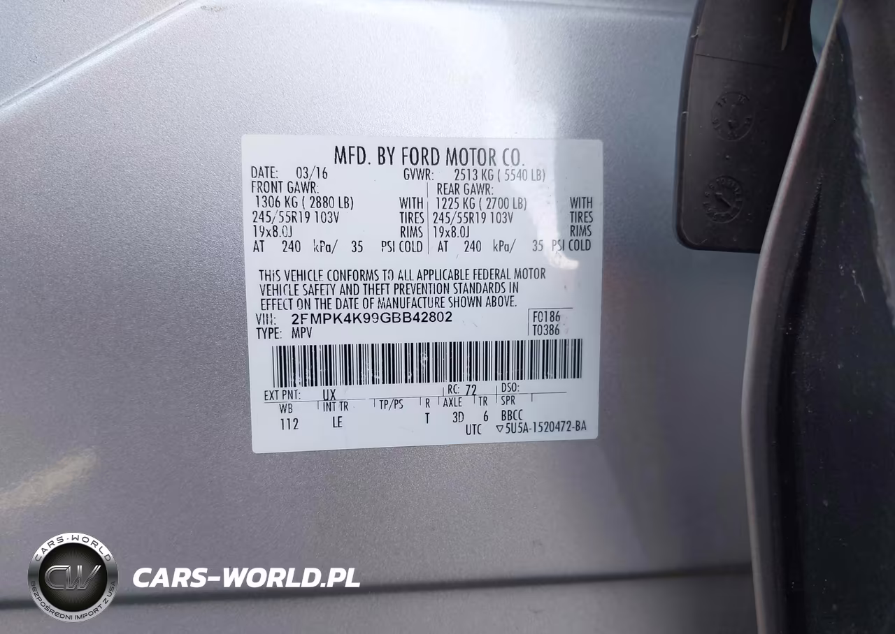2016 Ford Edge Titanium VIN:2FMPK4K99GBB42802 - 9