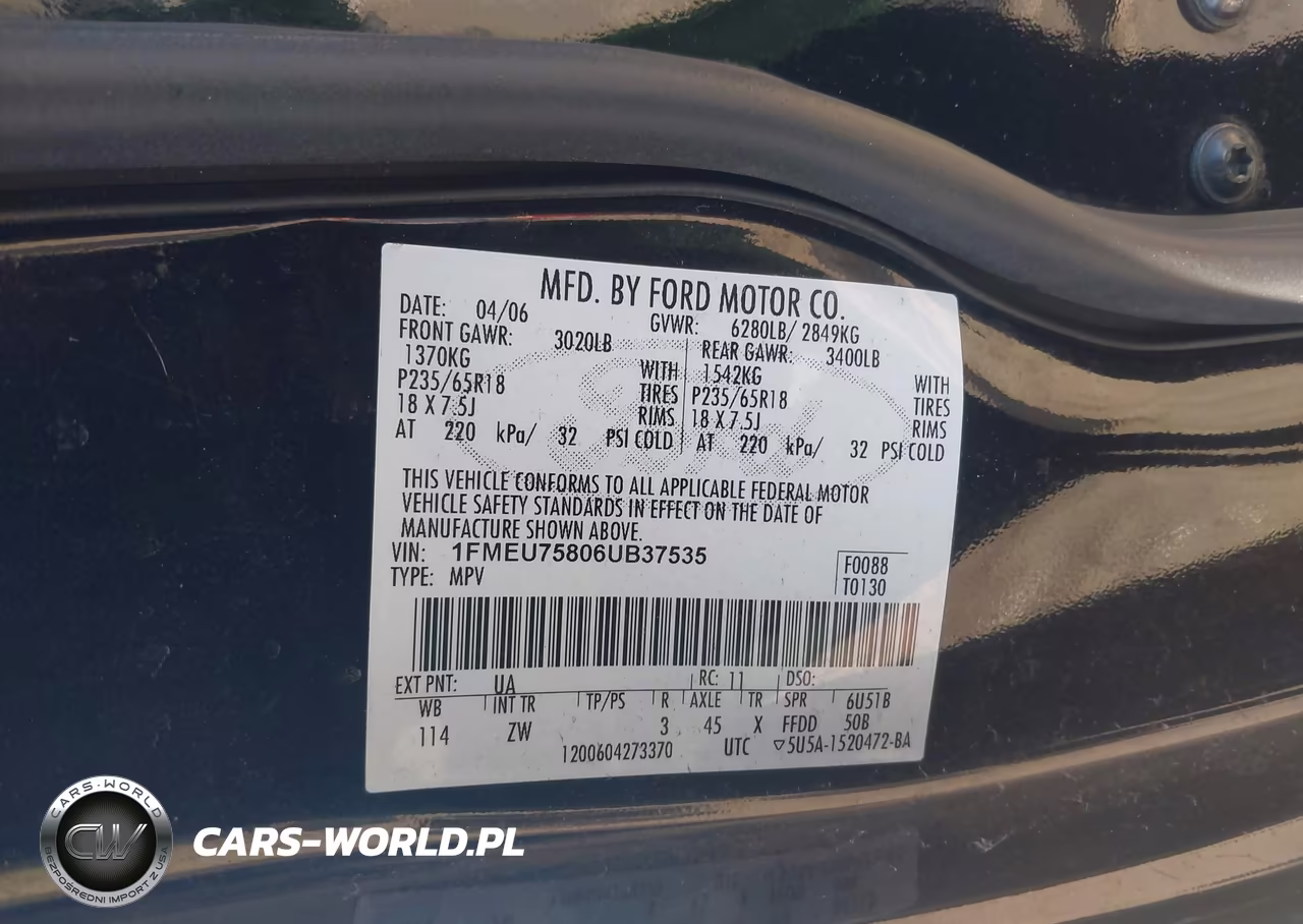 2006 Ford Explorer Limited VIN:1FMEU75806UB37535 - 9