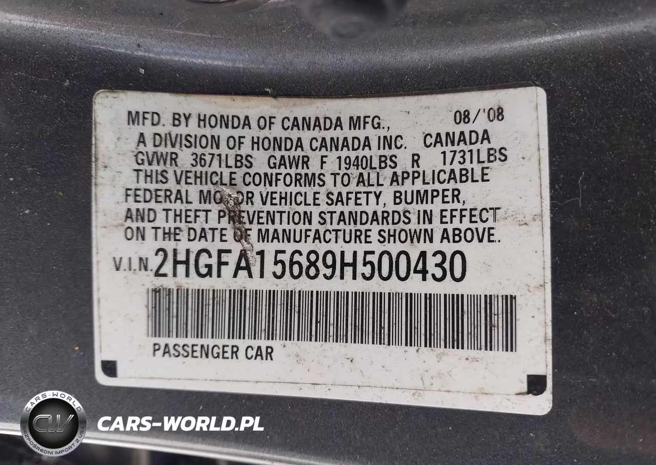 2009 Honda Civic Lx-S VIN:2HGFA15689H500430 - 9