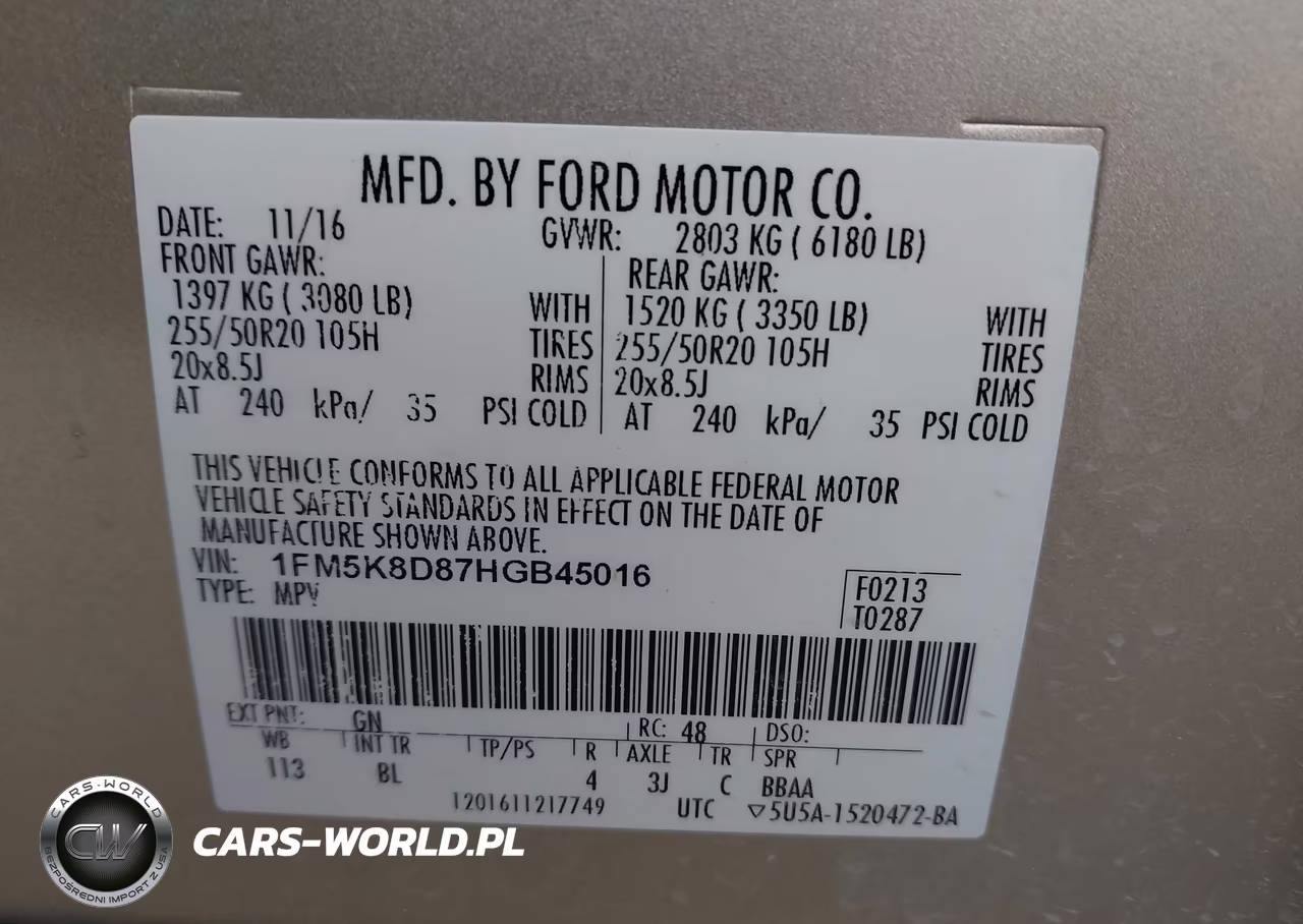 2017 Ford Explorer Xlt VIN:1FM5K8D87HGB45016 - 9