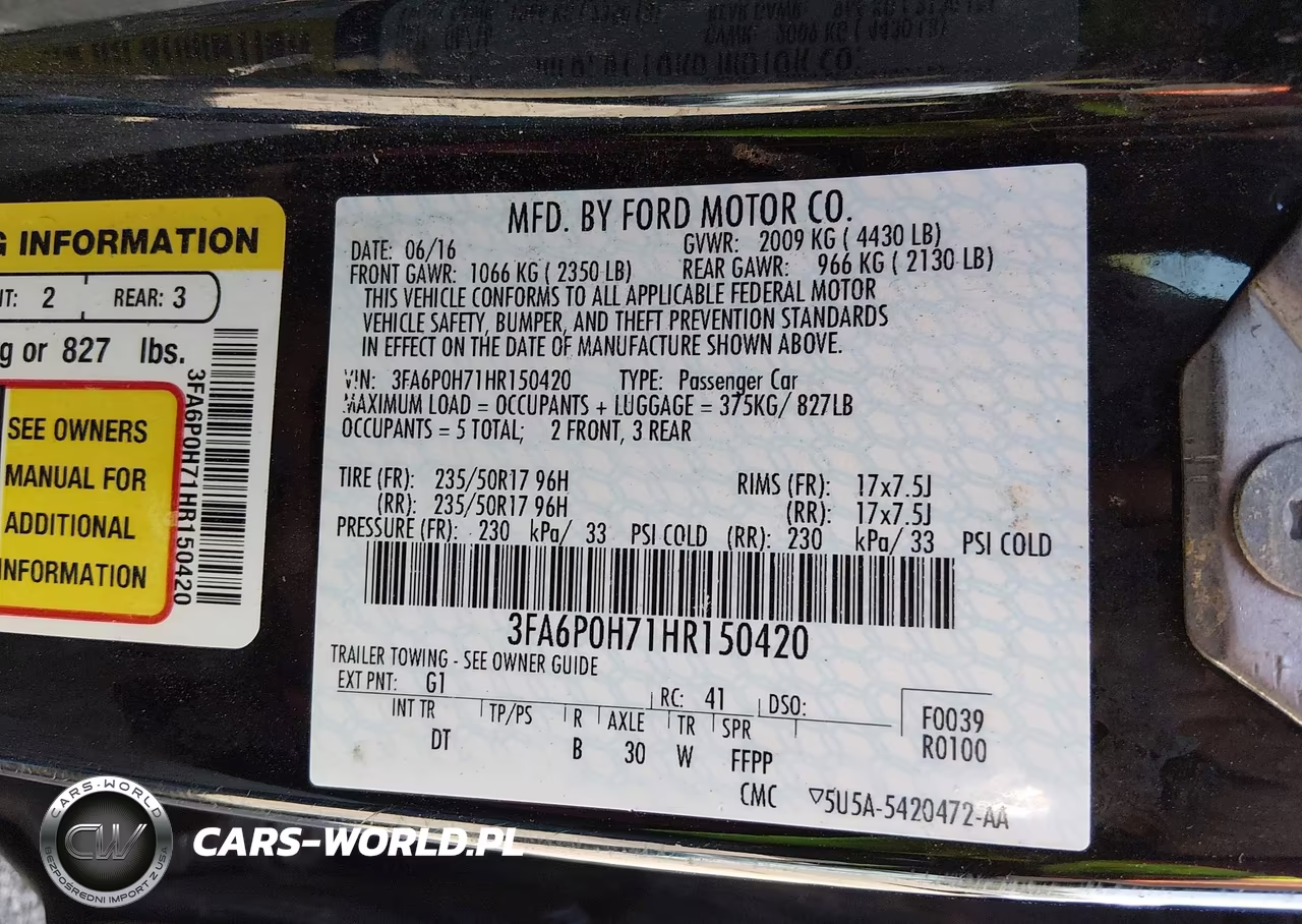 2017 Ford Fusion Se VIN:3FA6P0H71HR150420 - 9