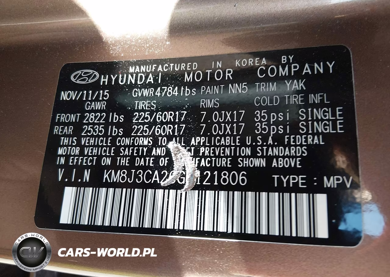 2016 Hyundai Tucson Eco VIN:KM8J3CA26GU121806 - 17