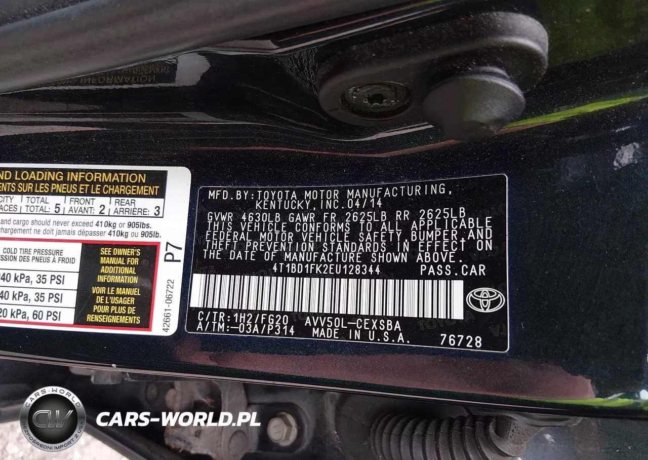 2014 Toyota Camry Hybrid Se Limited Edition VIN:4T1BD1FK2EU128344 - 9