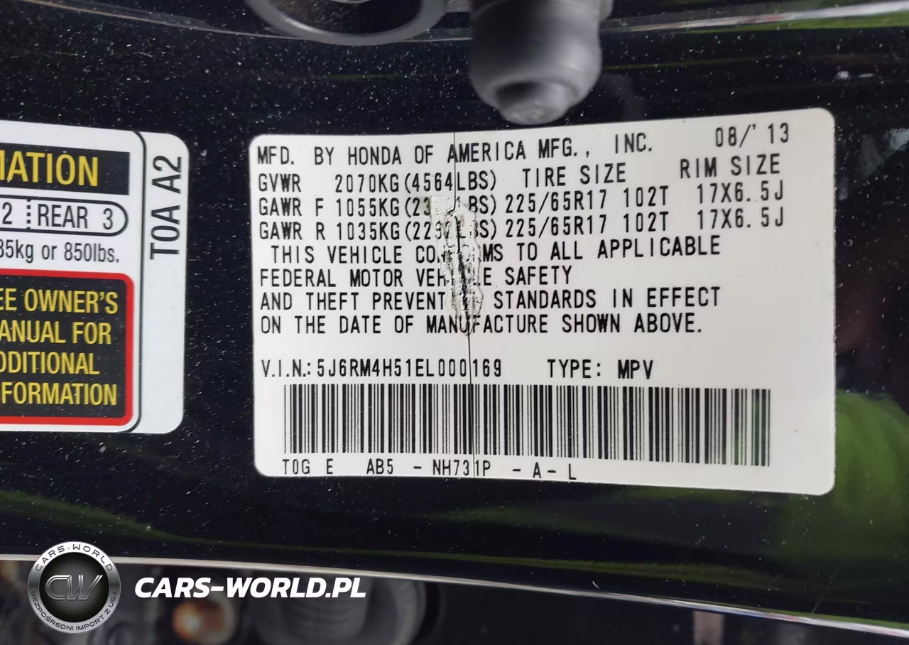 2014 Honda Cr-V Ex VIN:5J6RM4H51EL000169 - 9