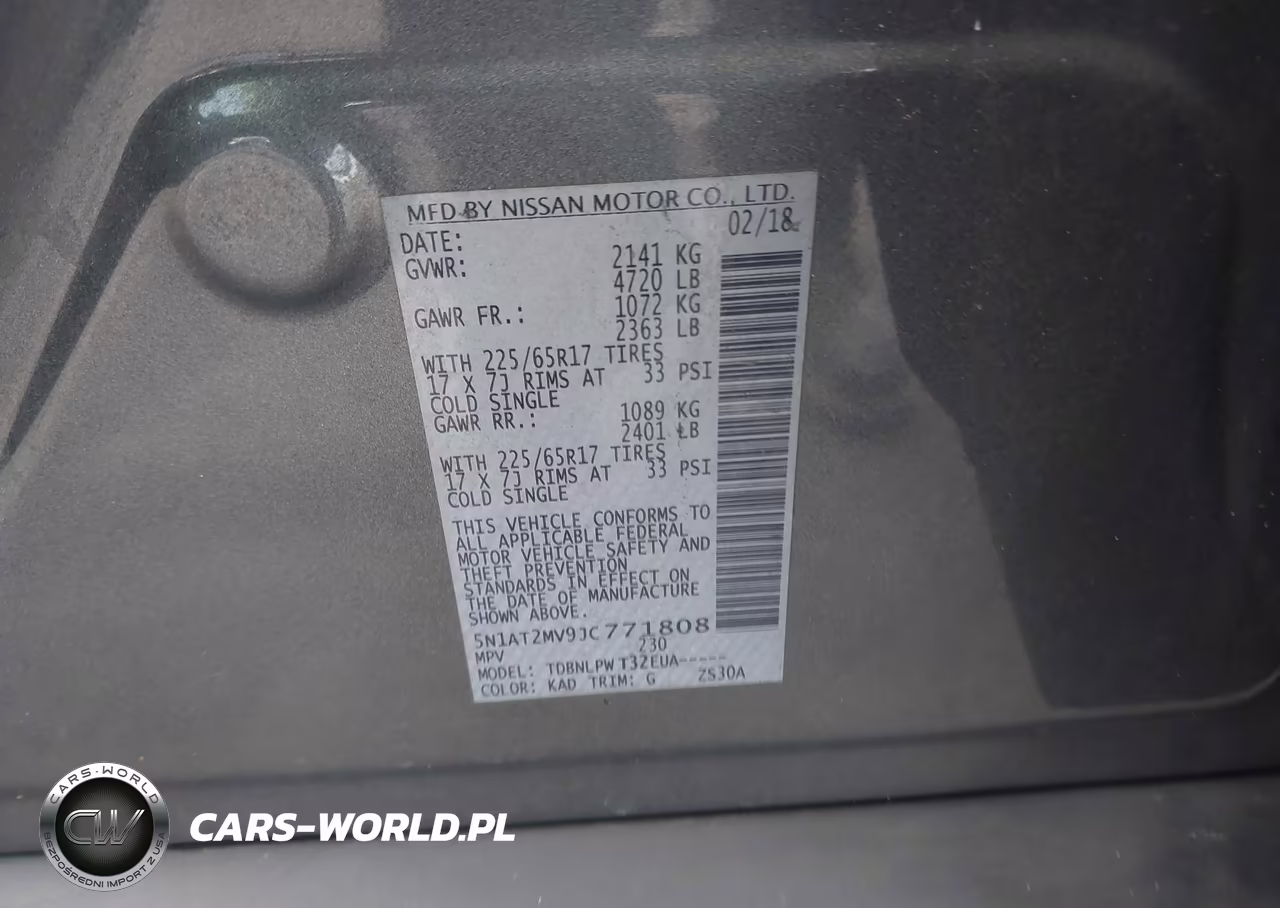 2018 Nissan Rogue S VIN:5N1AT2MV9JC771808 - 9