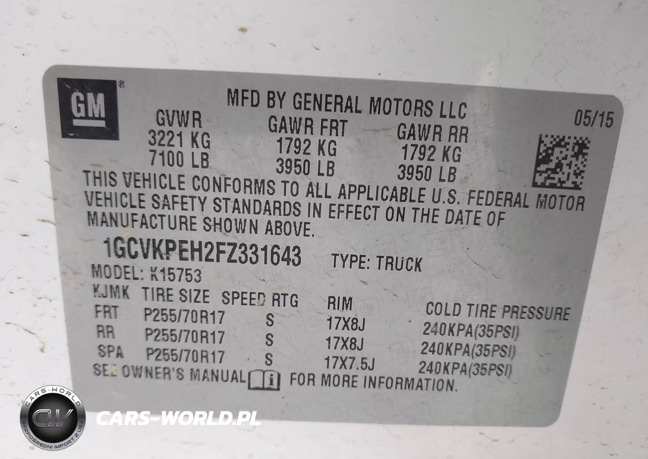 2015 Chevrolet Silverado 1500 Wt VIN:1GCVKPEH2FZ331643 - 9