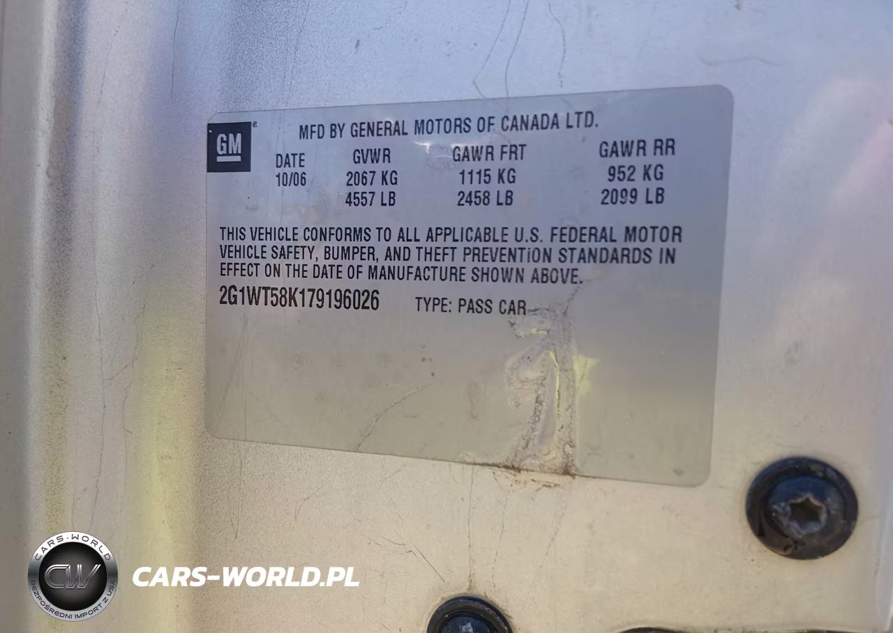 2007 Chevrolet Impala Lt VIN:2G1WT58K179196026 - 9
