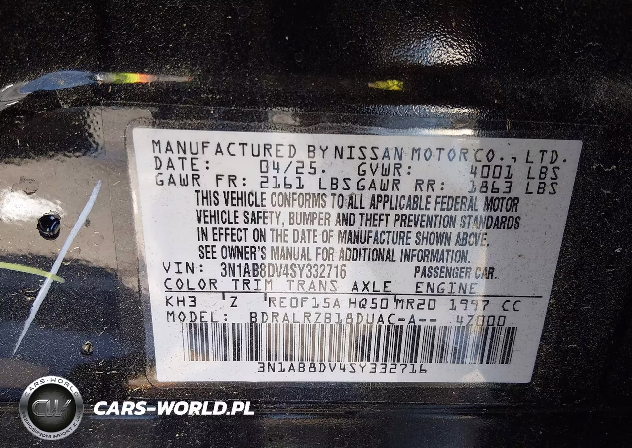 2025 Nissan Sentra Sr VIN:3N1AB8DV4SY332716 - 9