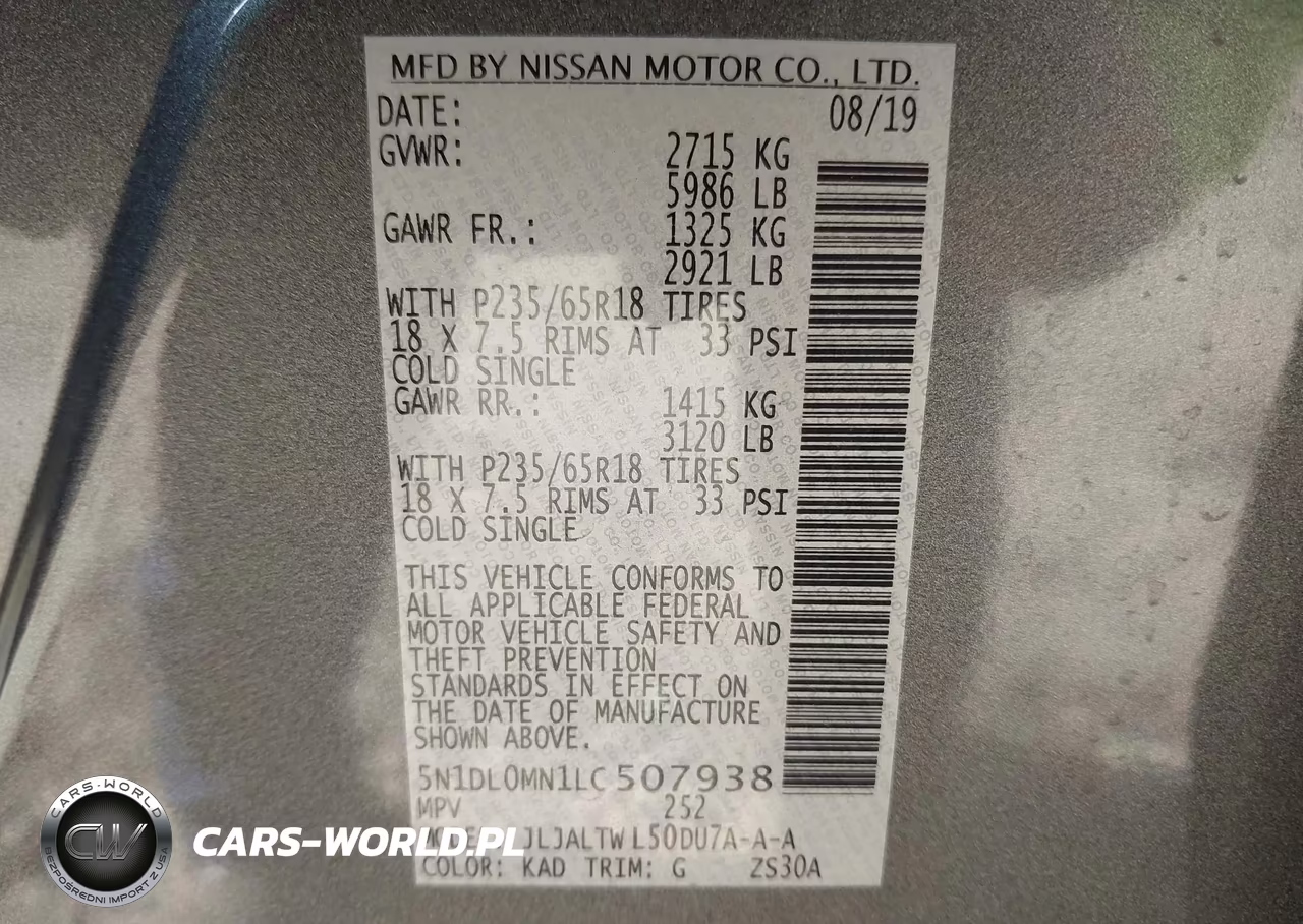 2020 Infiniti Qx60 Luxe VIN:5N1DL0MN1LC507938 - 9