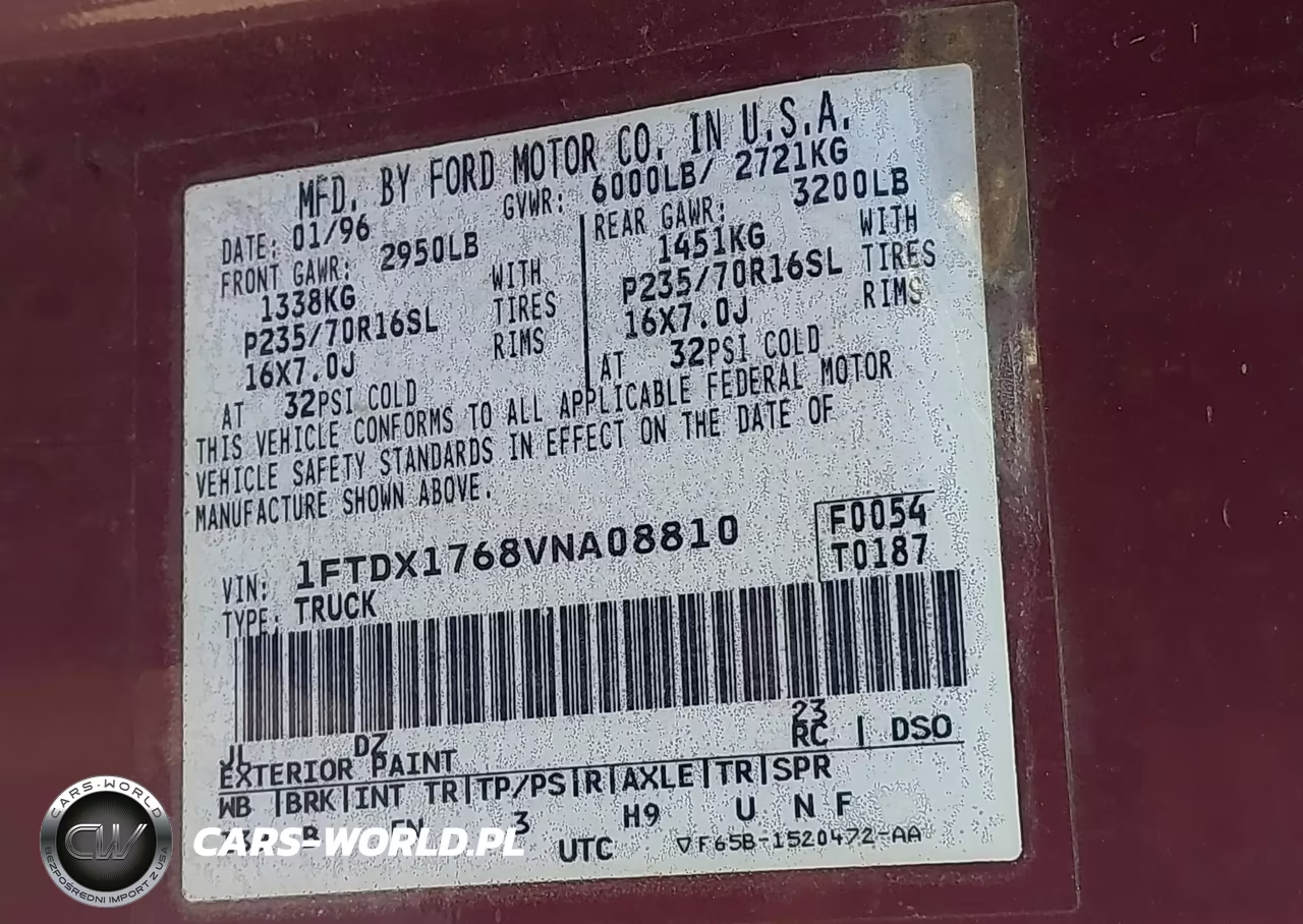 1997 Ford F-150 Lariat-Standard-Xl-Xlt VIN:1FTDX1768VNA08810 - 9