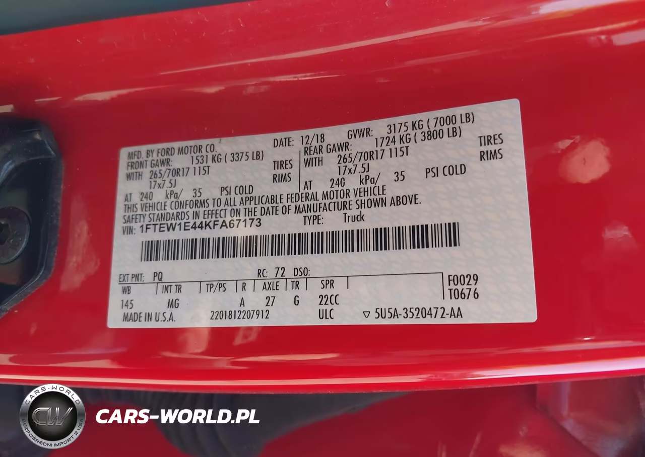 2019 Ford F-150 Xlt VIN:1FTEW1E44KFA67173 - 9