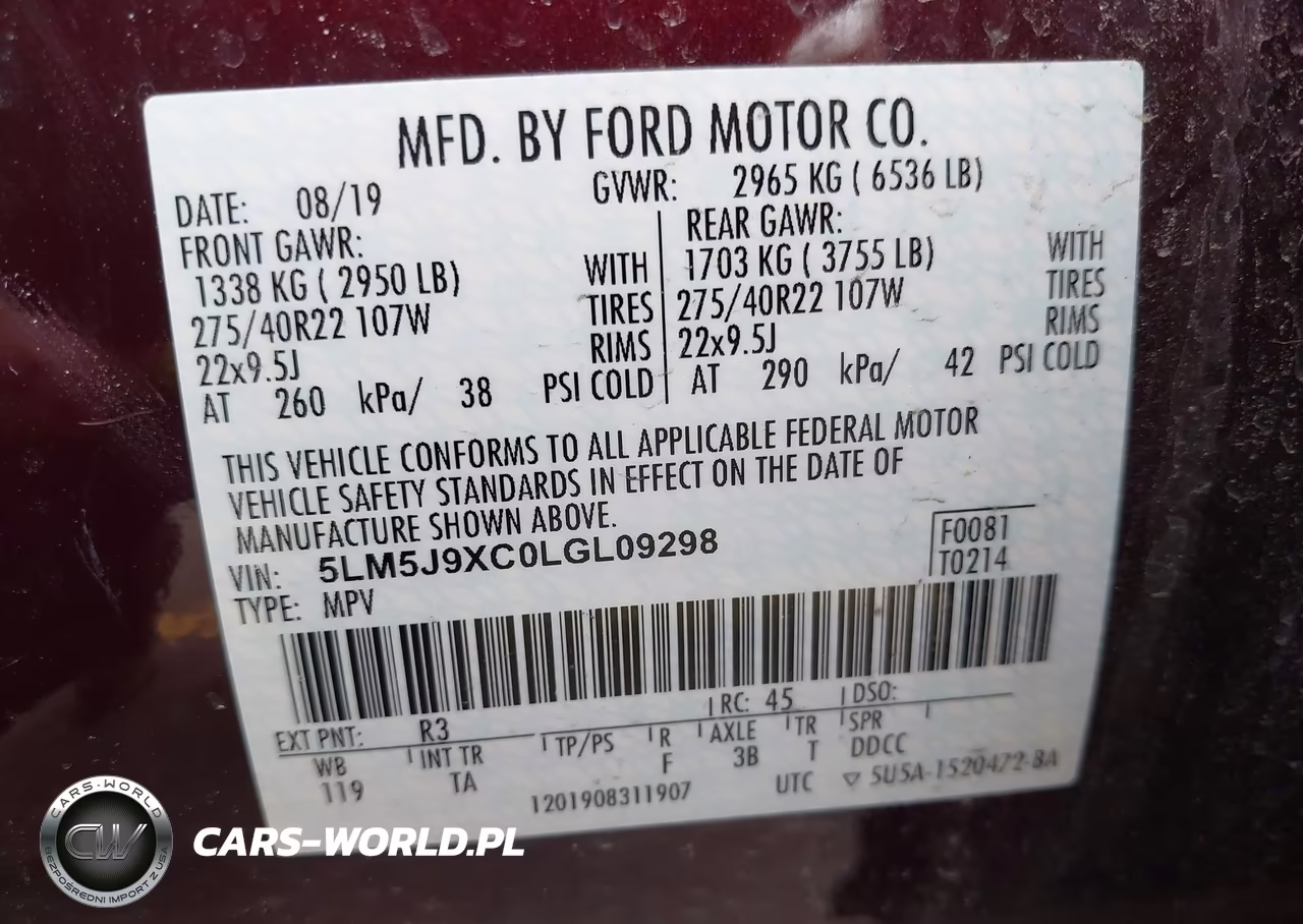 2020 Lincoln Aviator Black Label VIN:5LM5J9XC0LGL09298 - 9