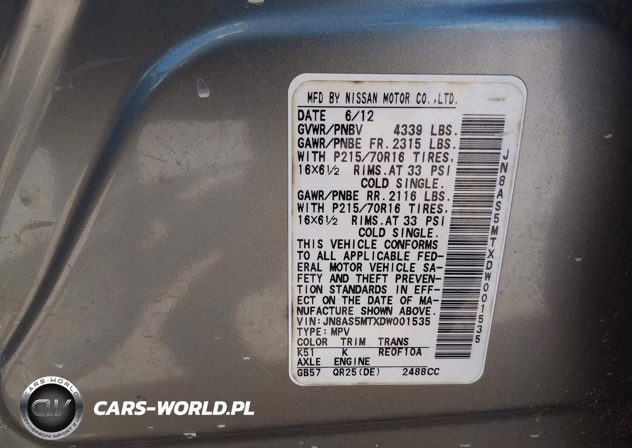 2013 Nissan Rogue S VIN:JN8AS5MTXDW001535 - 9