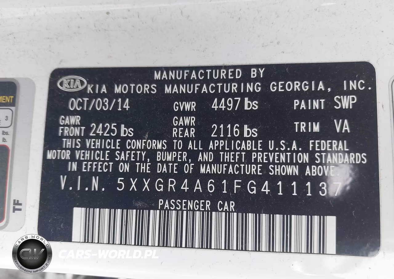 2015 Kia Optima Sxl Turbo VIN:5XXGR4A61FG411137 - 9