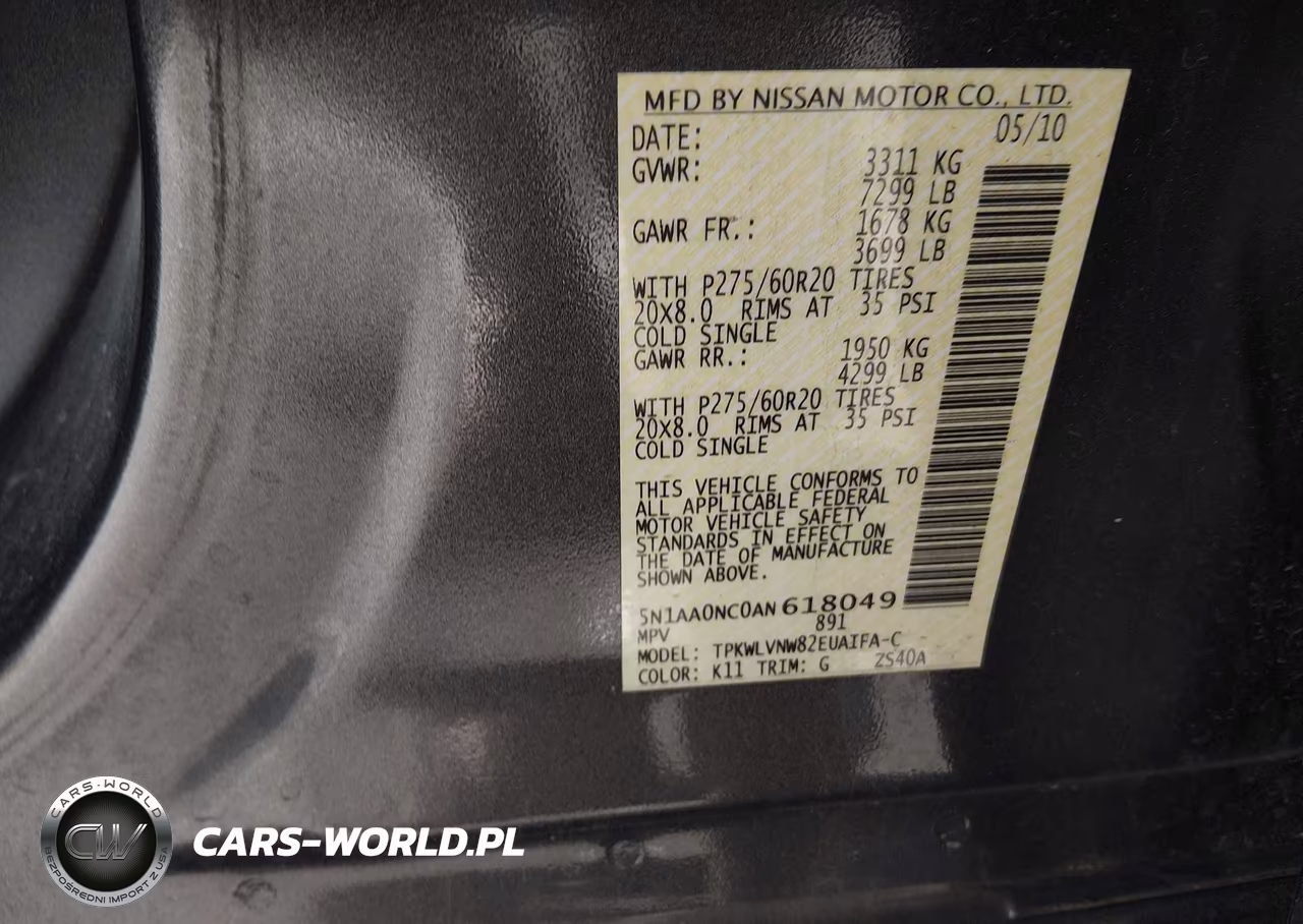 2010 Nissan Armada Platinum VIN:5N1AA0NC0AN618049 - 9