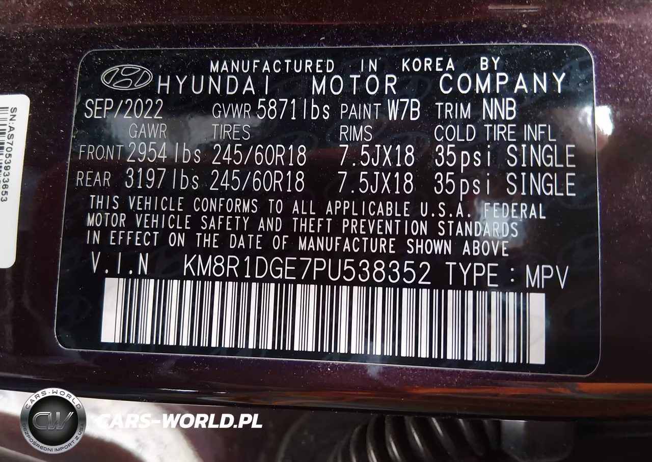 2023 Hyundai Palisade Se VIN:KM8R1DGE7PU538352 - 9