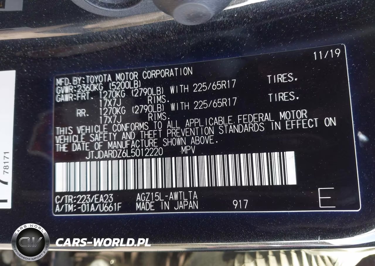 2020 Lexus Nx 300 VIN:JTJDARDZ6L5012220 - 9