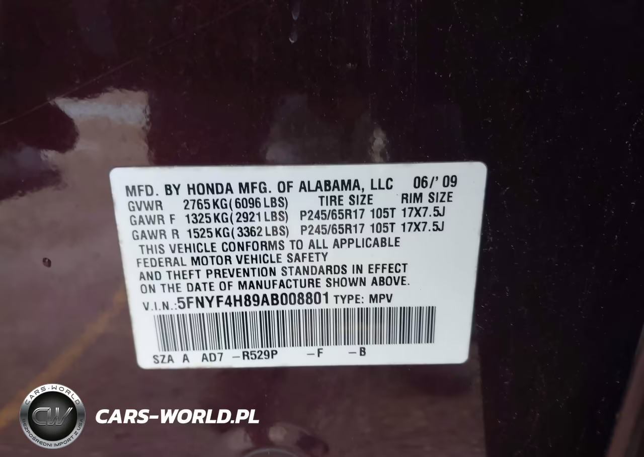 2010 Honda Pilot Touring VIN:5FNYF4H89AB008801 - 9