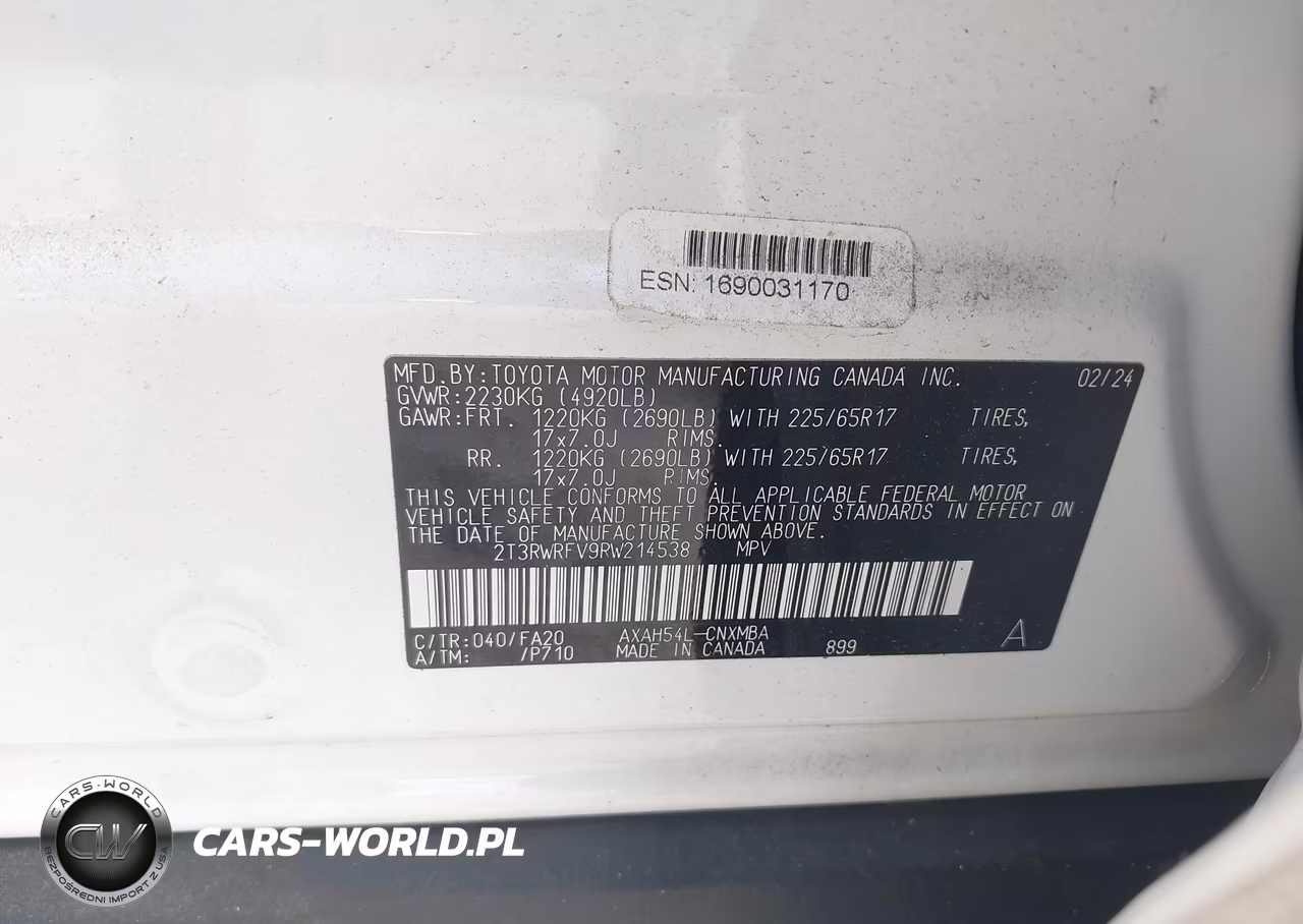 2024 Toyota Rav4 Hybrid Xle VIN:2T3RWRFV9RW214538 - 9