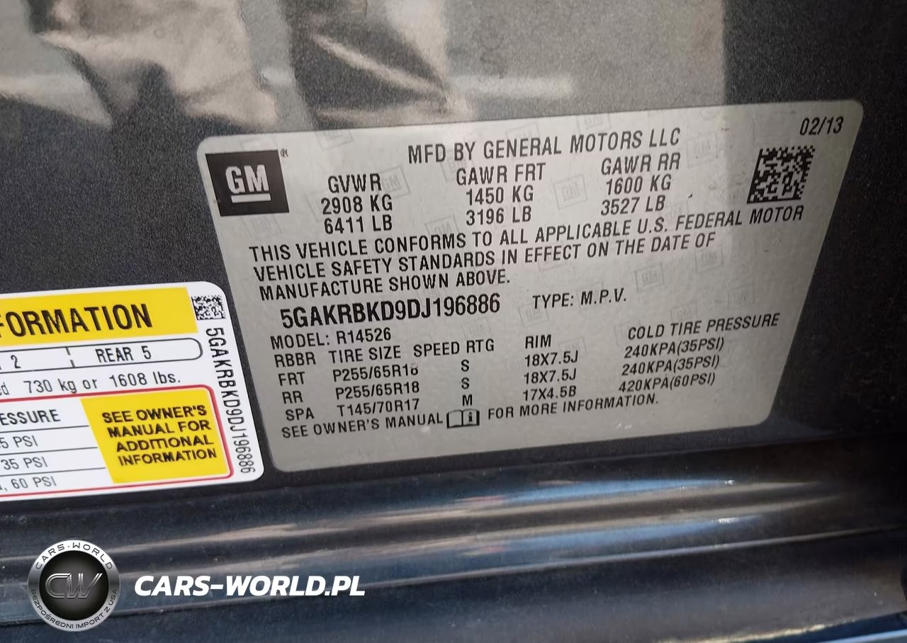 2013 Buick Enclave Convenience VIN:5GAKRBKD9DJ196886 - 9