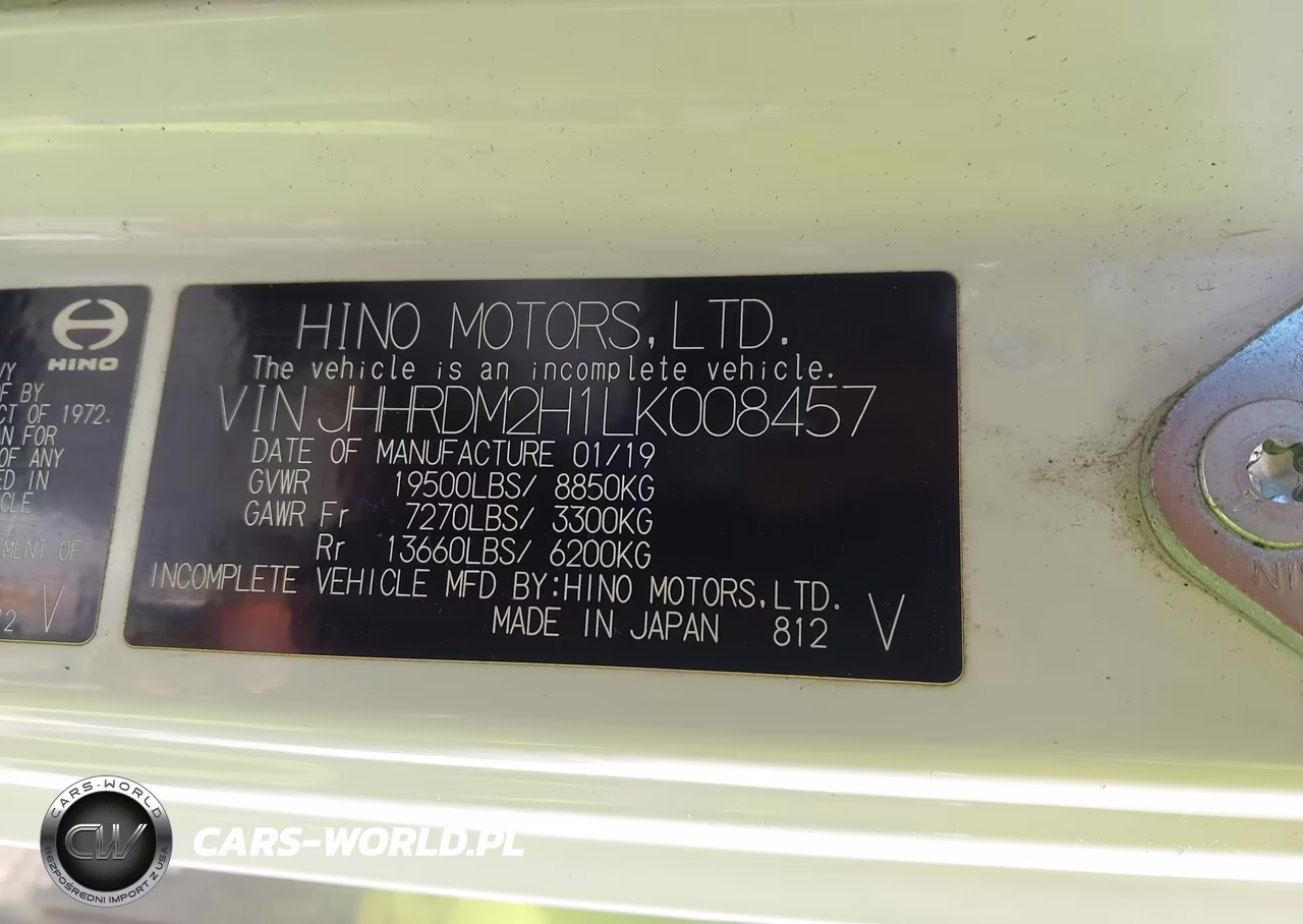 2020 Hino Xjc720-Xfc720 VIN:JHHRDM2H1LK008457 - 8