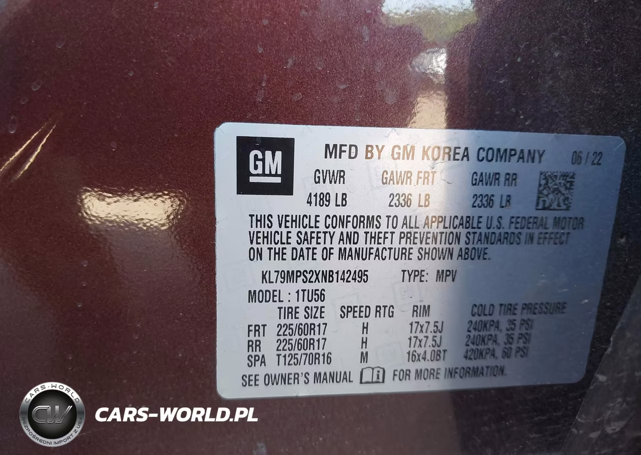 2022 Chevrolet Trailblazer Fwd Lt VIN:KL79MPS2XNB142495 - 9