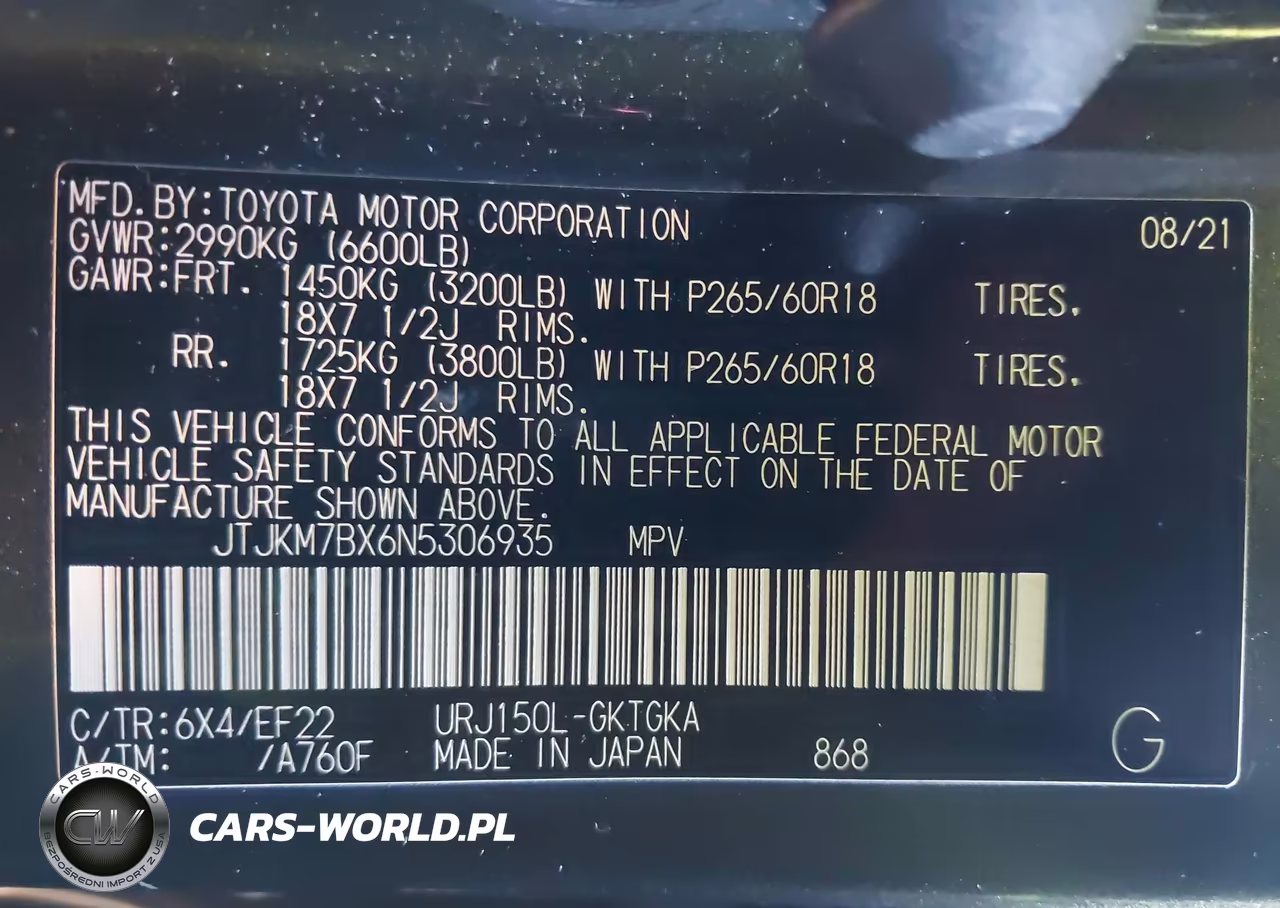 2022 Lexus Gx 460 VIN:JTJKM7BX6N5306935 - 9