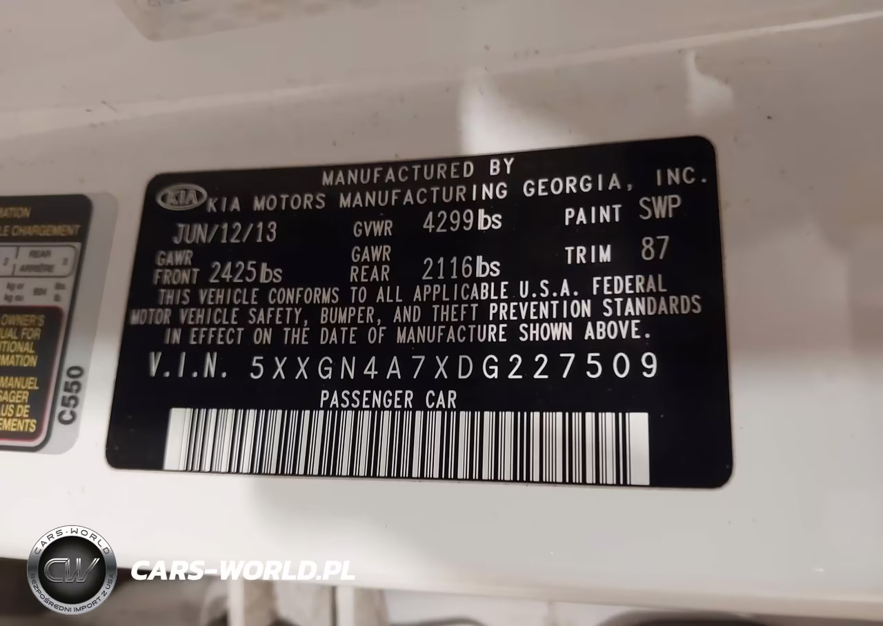 2013 Kia Optima Ex VIN:5XXGN4A7XDG227509 - 9