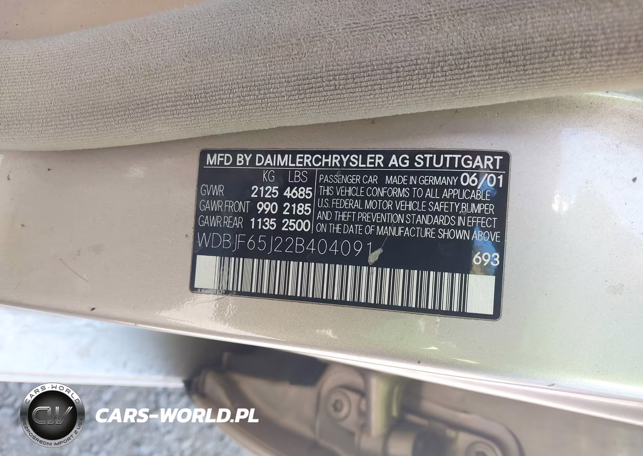 2002 Mercedes-Benz E 320 Special Edition VIN:WDBJF65J22B404091 - 9