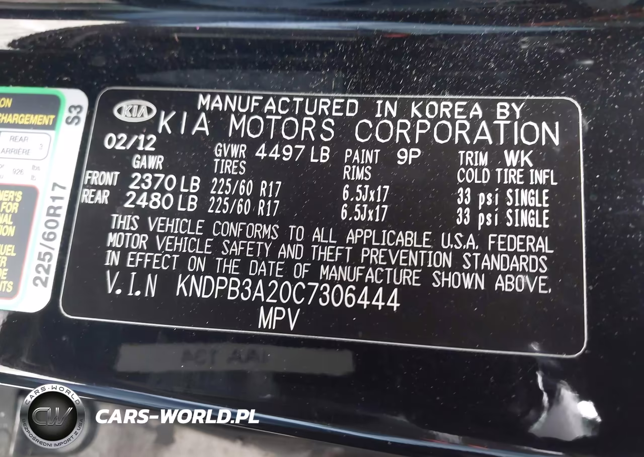 2012 Kia Sportage Lx VIN:KNDPB3A20C7306444 - 9