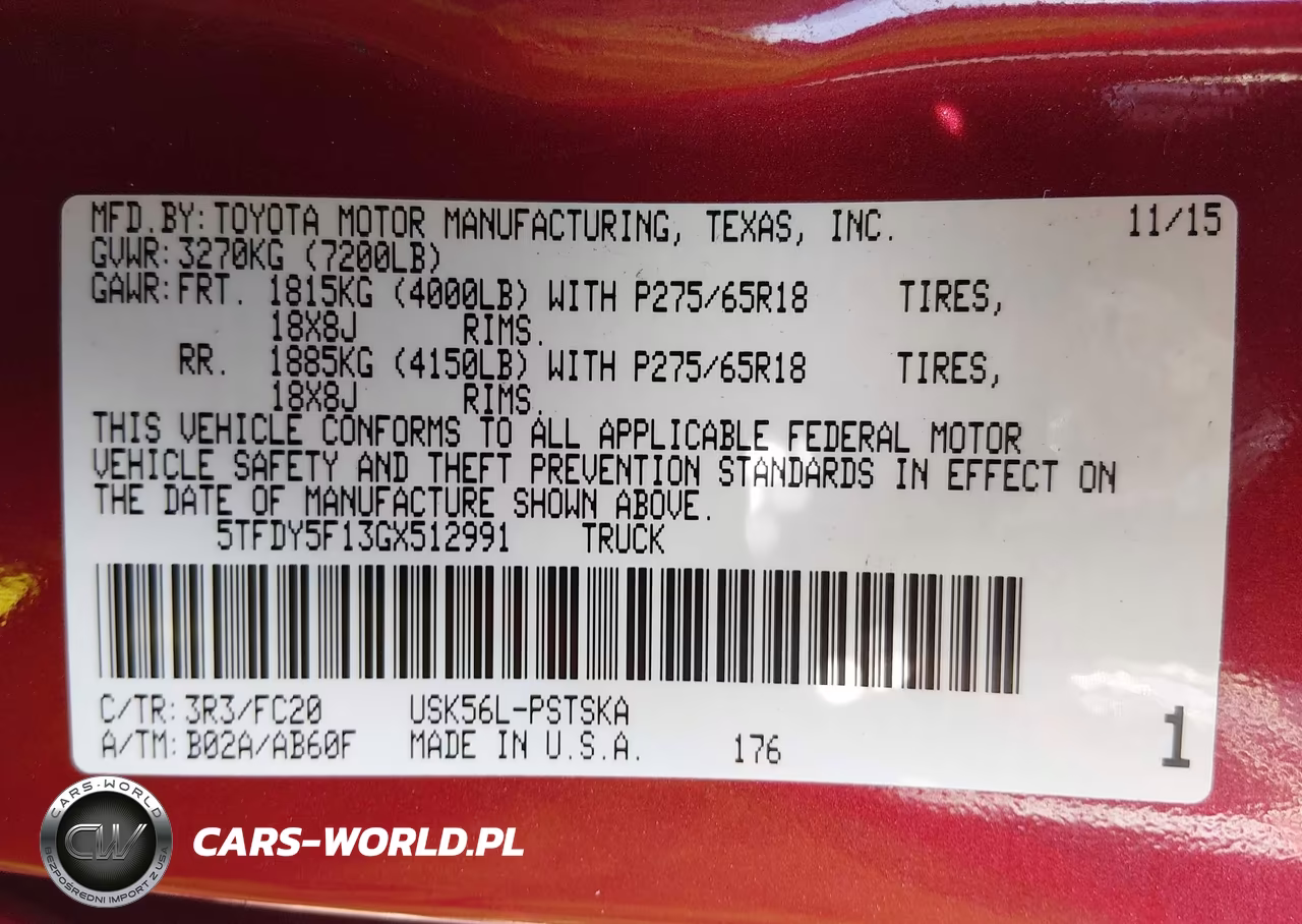 2016 Toyota Tundra Sr5 5.7L V8 VIN:5TFDY5F13GX512991 - 9